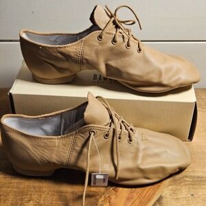 Bloch Ultraflex S0403L Tan Leather Jazz Dance Shoes Women's 9.5 Narrow